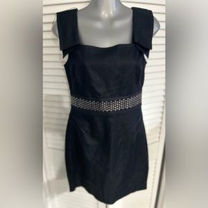 LondonTime Luxe denim tank dress with silver dot embellishments size 4